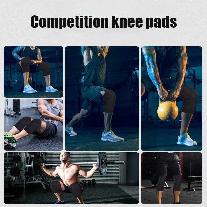 Genouillères de compression Crossfit pour hommes et femmes, genouillères de sport en néoprène, squat WePackage, levage sous pression, manches personnalisées pour adolescents, 7mm