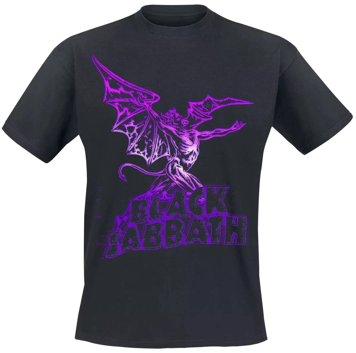 T-Shirt en coton avec image de groupe de musique Dancing Devil Black Sabbath, Streetwear d'été pour hommes et femmes