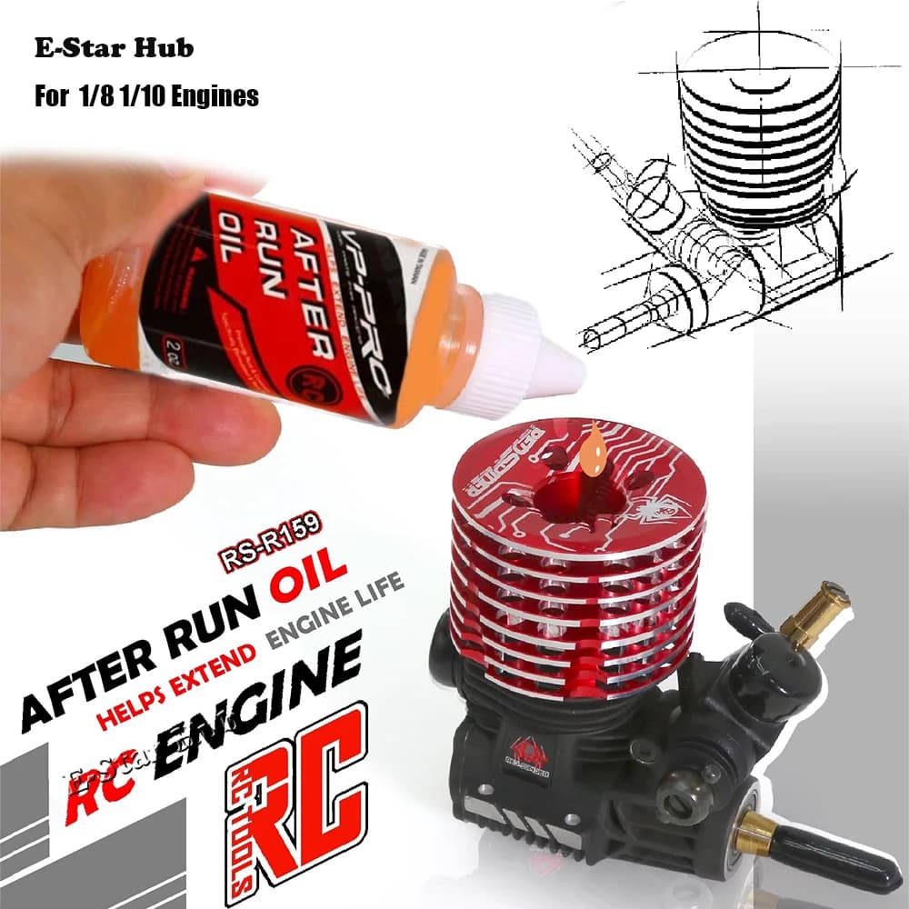 Moteur After Run OiL pour avions RC