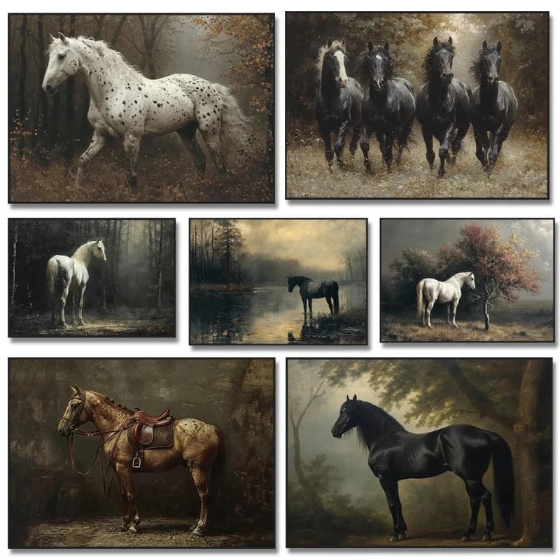 Affiches de cheval d'animaux sauvages classiques modernes
