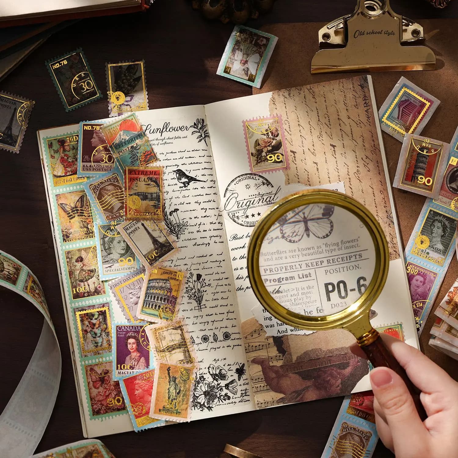 1 rouleau de ruban adhésif décoratif Washi rétro 25mmx3m, motif bureau de poste et timbres, pour scrapbooking DIY
