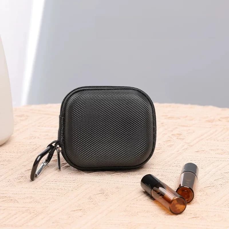 Mini 6 bouteilles de boîte d'huile essentielle, sac de collecte d'huile essentielle de 5 ml, coque rigide, boîte de stockage d'huile essentielle portable,
