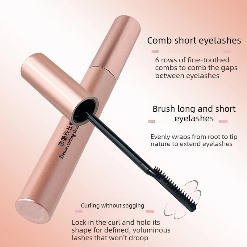 Mascara longue tenue, waterproof et résistant à la transpiration, sans grumeaux, effet cils naturels, parfait pour le maquillage quotidien.