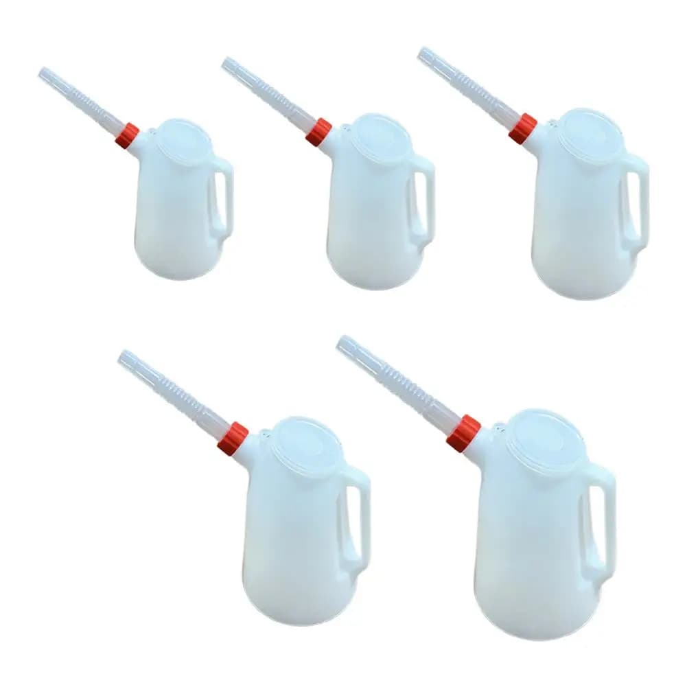 Pichet de mesure d'huile 1.2/2/3/4/5L avec bec Flexible, bidon de carburant en plastique pour verser l'huile automobile, bateau et moto