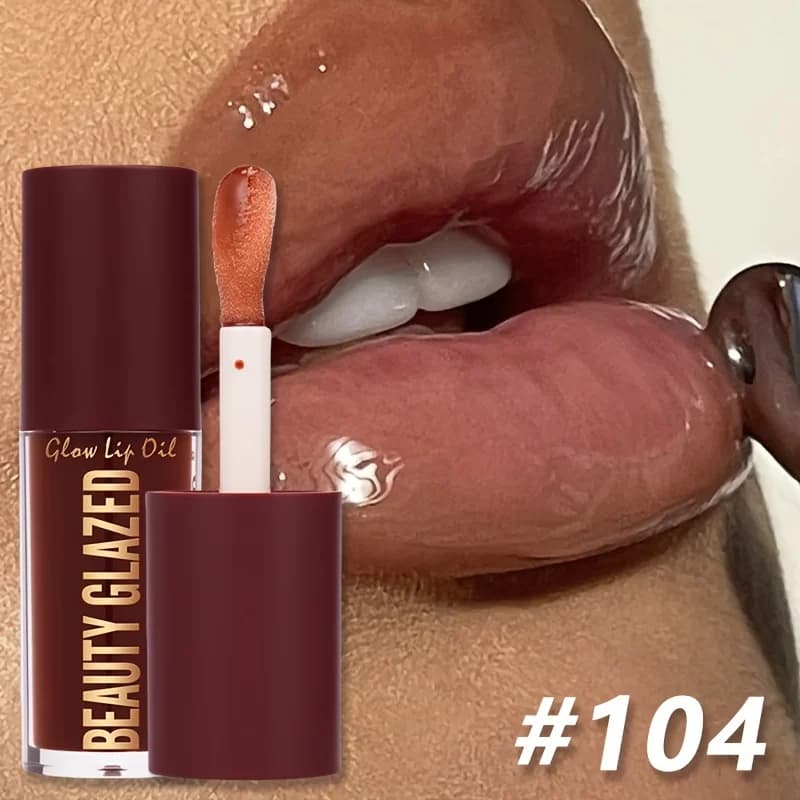 BEAUTY GLAZED 4 couleurs huile à lèvres hydratante brillant à lèvres huile lumineuse brillant à lèvres liquide brillant à lèvres, rehausseur de lèvres naturel