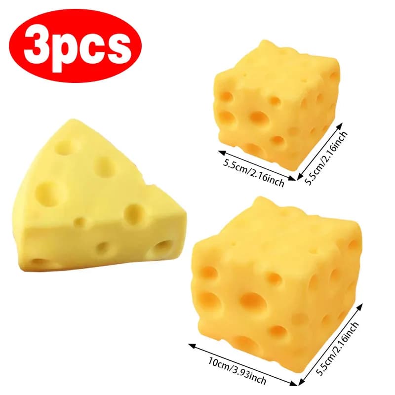 Jouets à presser en forme de pain au fromage