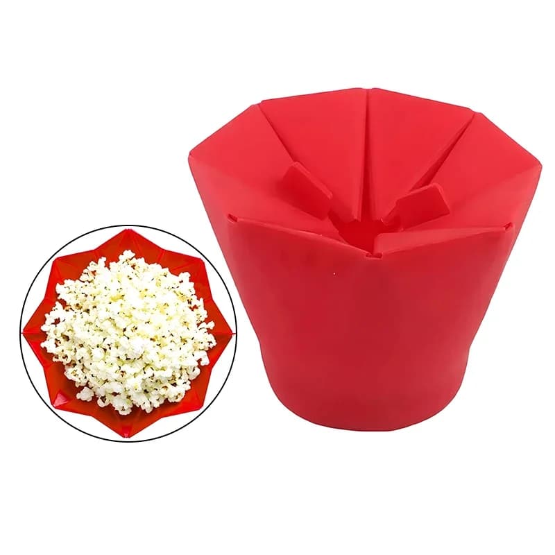 Bols à pop-corn pliables en Silicone, outils faciles de cuisine de haute qualité, seau à pop-corn, fabricant de bols à pop-corn au micro-ondable