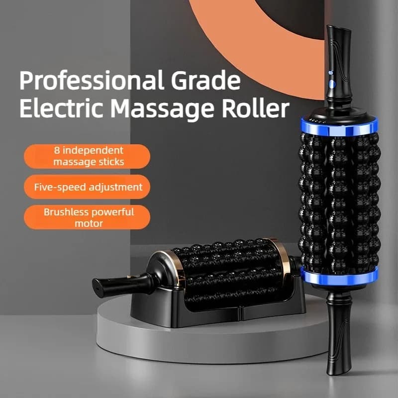 Rouleau de massage électrique pour relaxation musculaire, masseur de fascia, masseur corporel de fitness, masseur percussif pour pieds et jambes