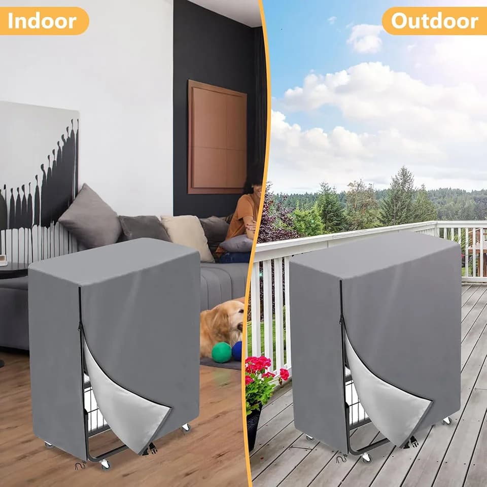 Housse de lit pliante réglable de 38 pouces, housse de rangement avec fermeture éclair et cordon élastique, protection étanche et anti-poussière