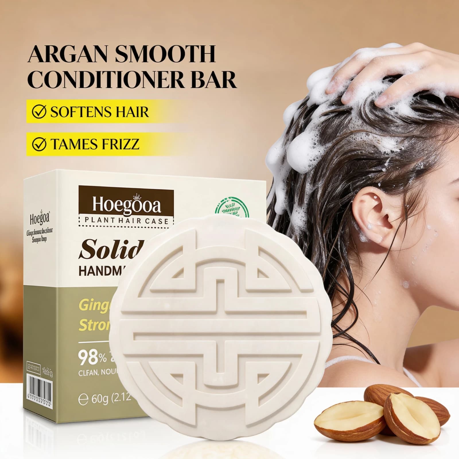 Savon pour cheveux en barre de shampooing naturel à l'argan