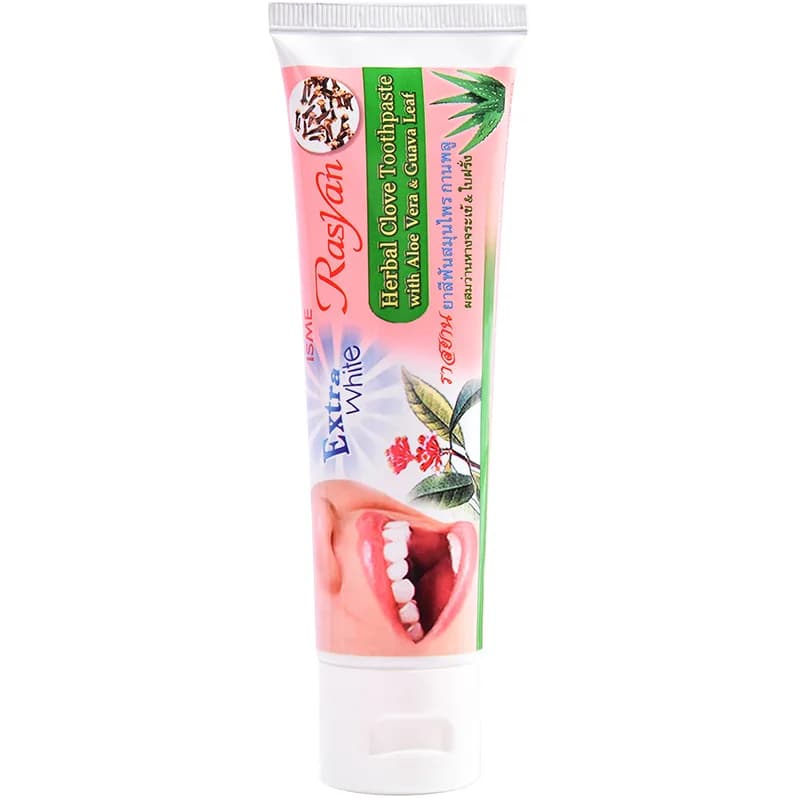Poudre dentifrice aux clous de girofle RASYAN de Thaïlande - Blanchit les dents en éliminant les taches de fumée et de