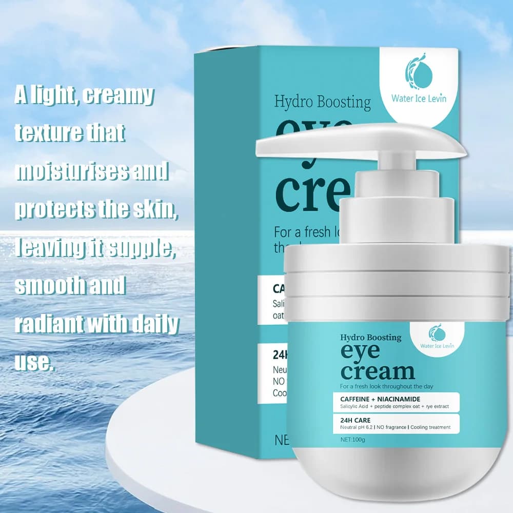 100g Crème hydratante pour les yeux : caféine + acide aminosalylique niacin + complexe peptidique + extrait de seigle