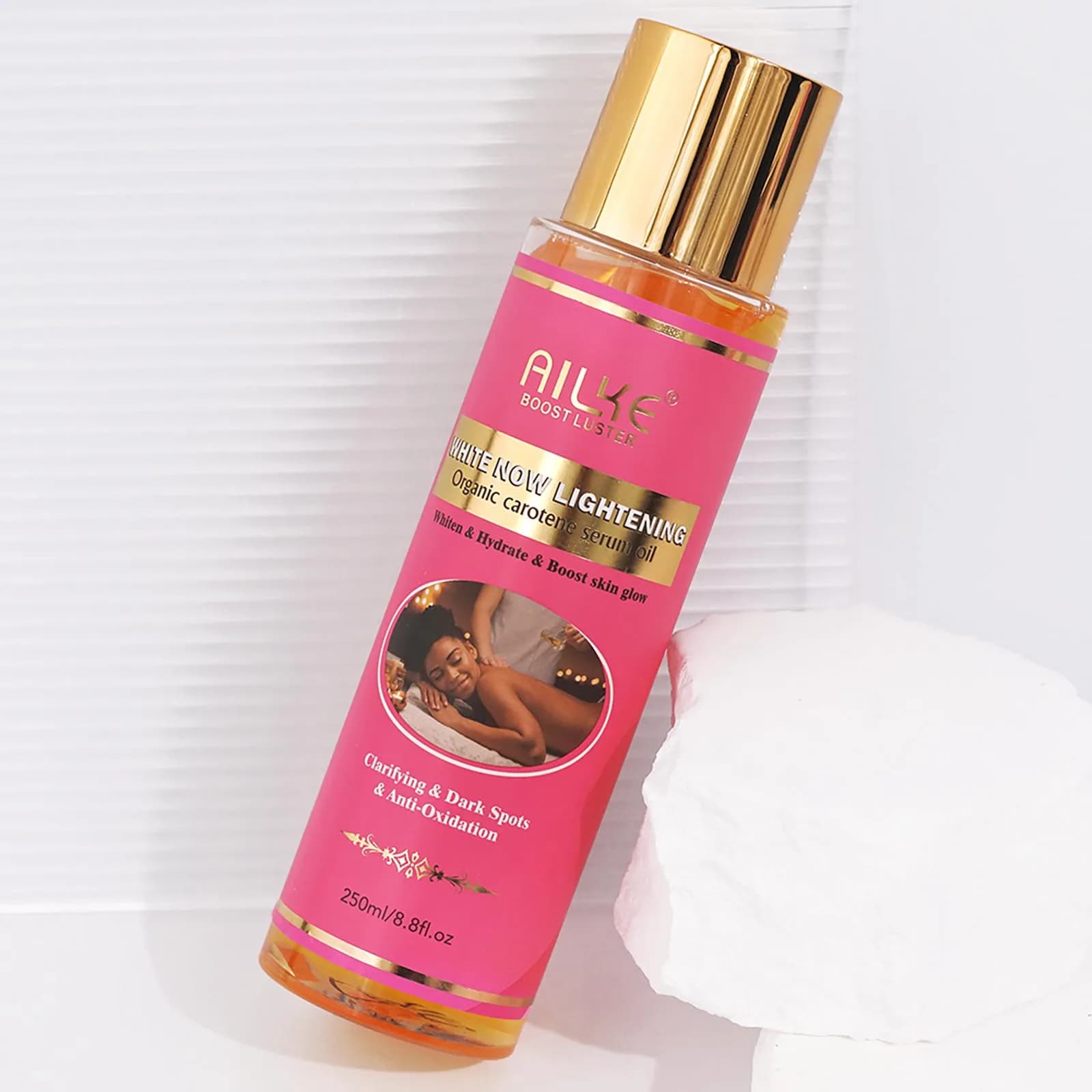 AILKE Sérum de carotène biologique huile corporelle éclaircissante