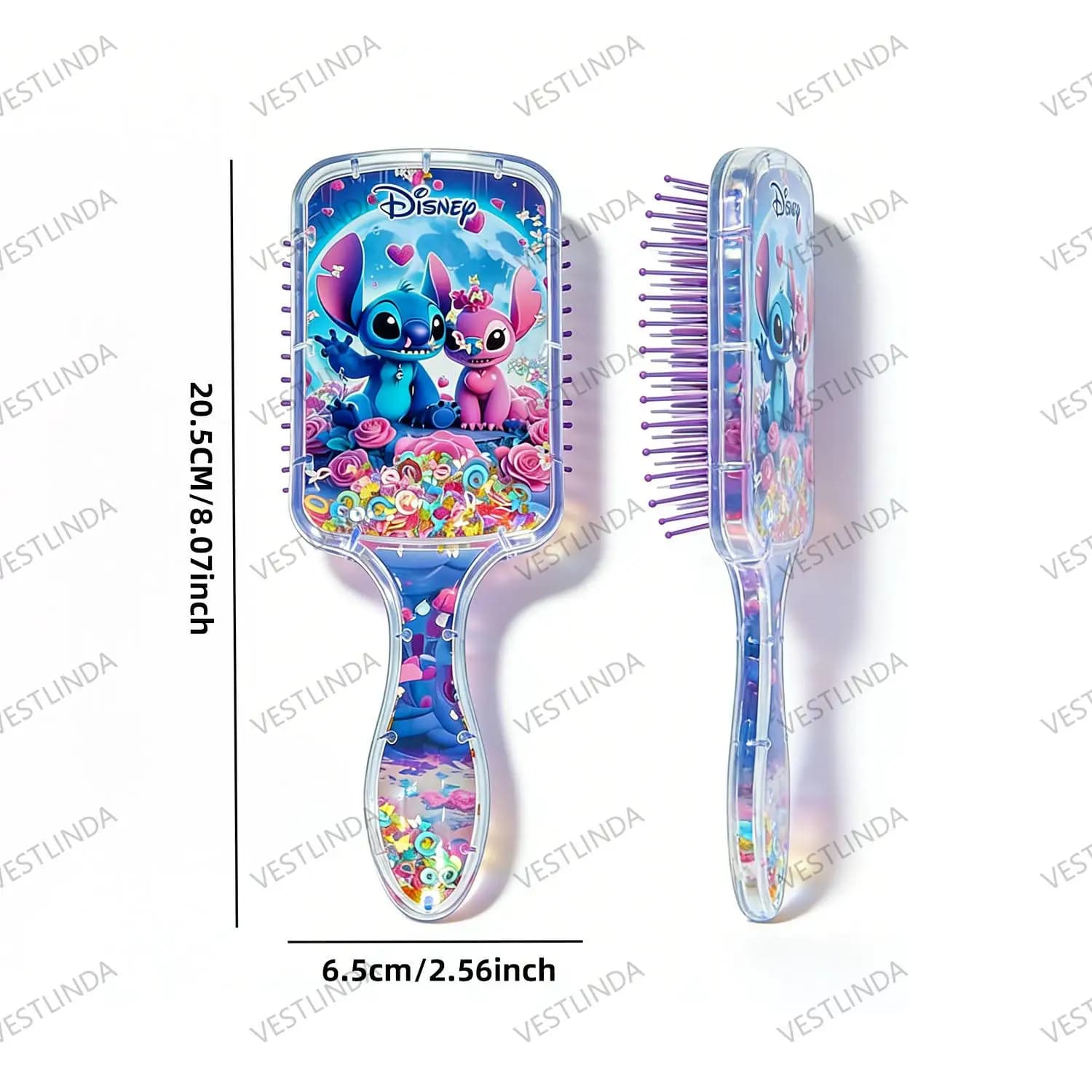 Peigne de massage à coussin d'air Disney Lilo & Stitch, série de peignes à thème dessin animé Stitch, pour filles et étudiantes