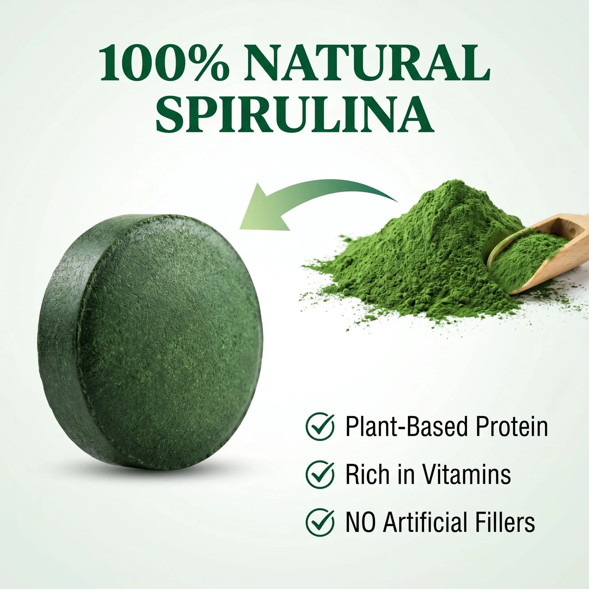 3 bouteilles de comprimés de spiruline