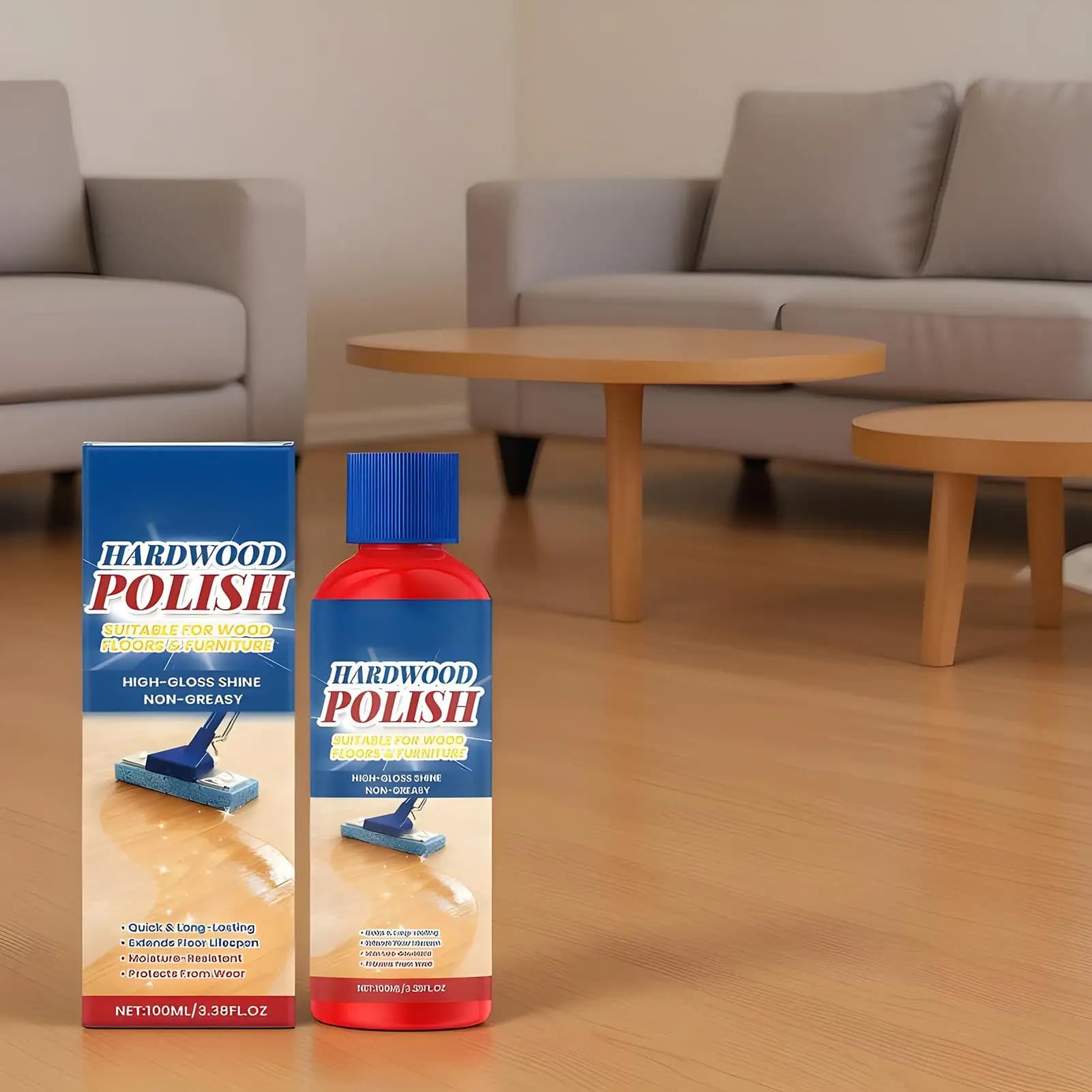 Nettoyant imperméabilisant pour parquet en bois dur, éliminateur de taches, lustrant pour sols stratifiés, pour chambre, entrée, salon, appartement