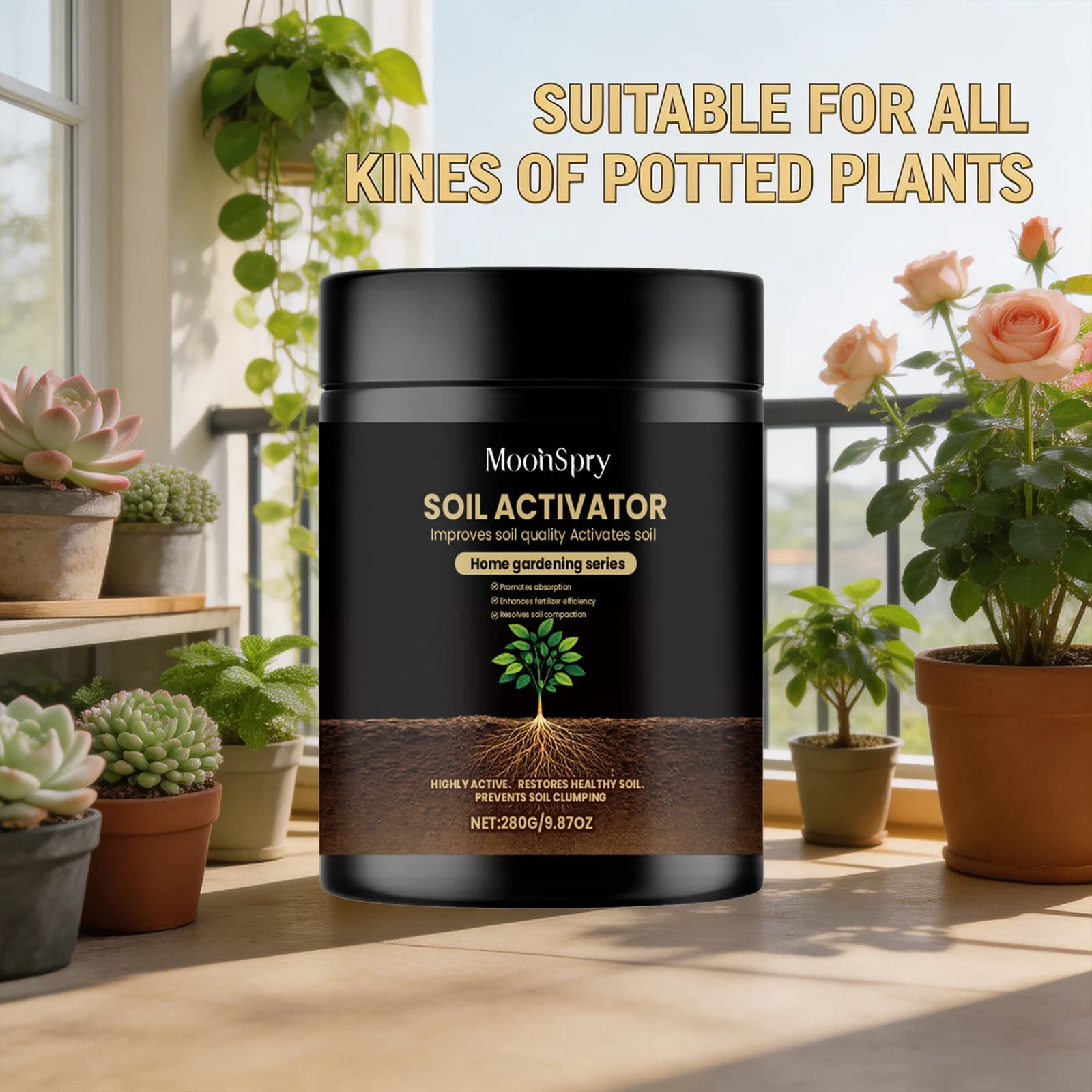 Activateur de sol, améliore la qualité du sol, favorise l'absorption, améliore l'effet des engrais, résout le compactage du sol, supplément de nutriments