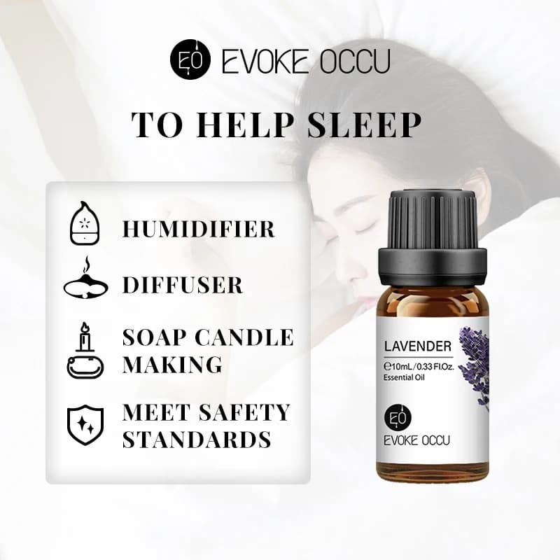 EVOKE OCCU 10mL huile essentielle, lavande jasmin Rose vanille huile naturelle Pure pour diffuseur humidificateur Massage bougie fabrication de savon