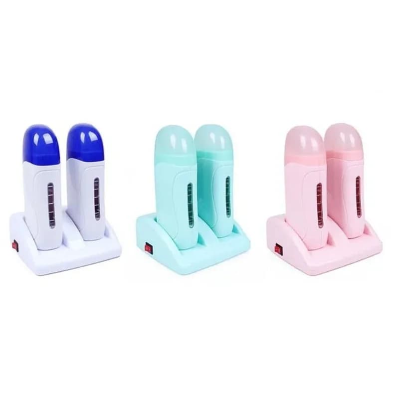 Épilateur électrique double chauffe-cire à prise UE, base de rouleau de cire rechargeable pour épilation, machine dépilatoire