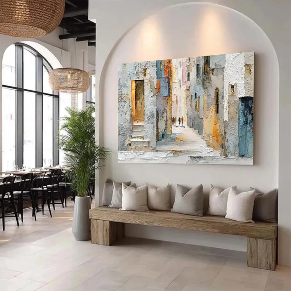 Peinture à l'huile abstraite 100% faite à la main sur toile