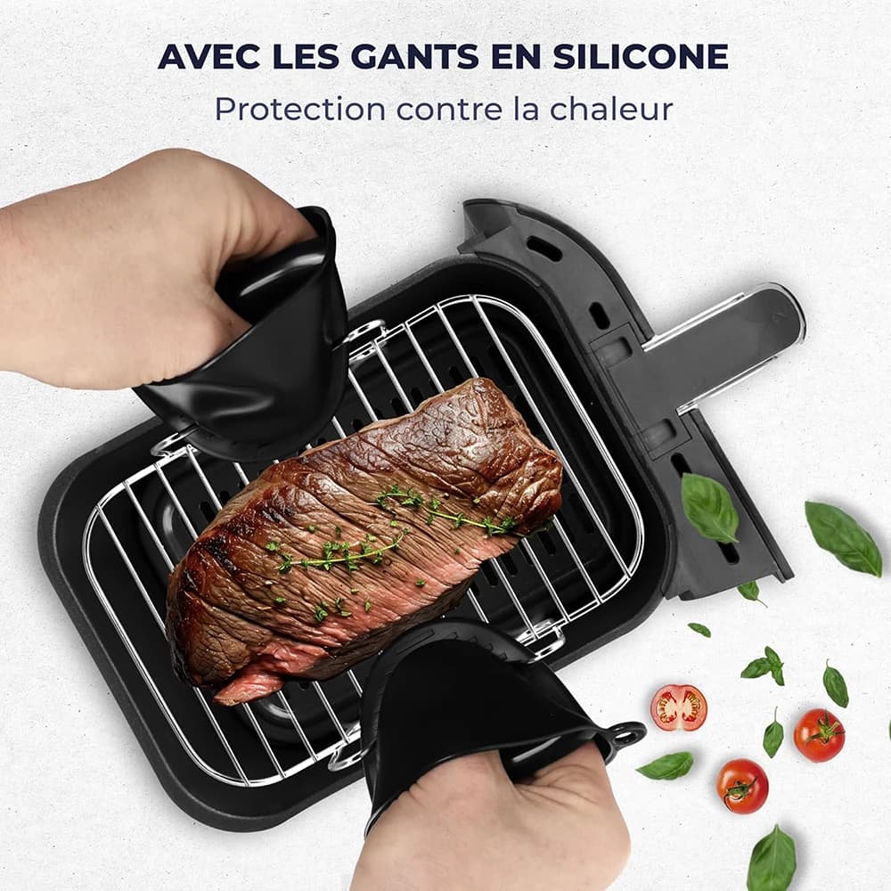 Accessoires de friteuse à Air pour Ninja AF400 AF300 DZ201, supports/papier/gants/tasse de muffins pour friteuse à air double Zone de 7,6 l à 9,5 l