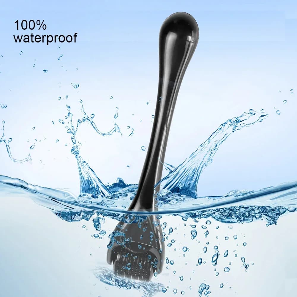 DRS 540 rouleau Derma en titane pour le visage pour la repousse des cheveux de la barbe Machine de soins de la peau du visage rouleau à micro-aiguilles noir outil de beauté