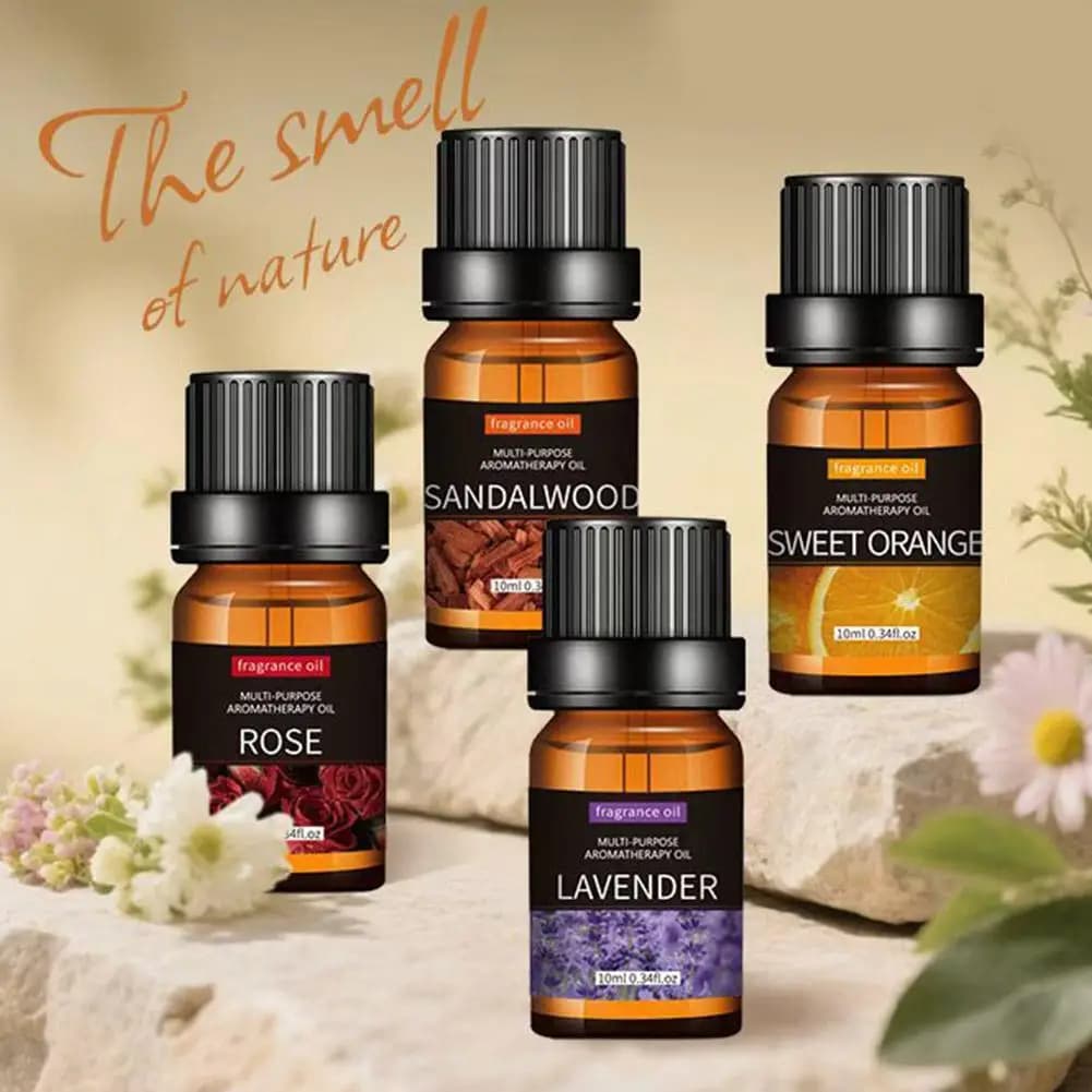 Huiles essentielles pour diffuseur d'arôme, humidificateur d'air, lavande, Rose, Eucalyptus, bois de santal, aromathérapie rafraîchissante, 20 saveurs, 10ml