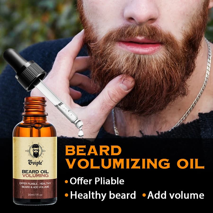 2 pièces/ensemble huile volumisante pour barbe huile revitalisante pour hommes poils du visage moustache lissant et hydratant soins capillaires huiles essentielles