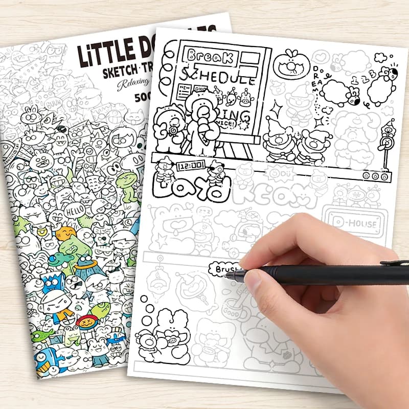 Un livre de base conçu spécifiquement pour les enfants de 3 ans et plus, mettant en valeur la créativité dans le gribouillage, le coloriage et le dessin.