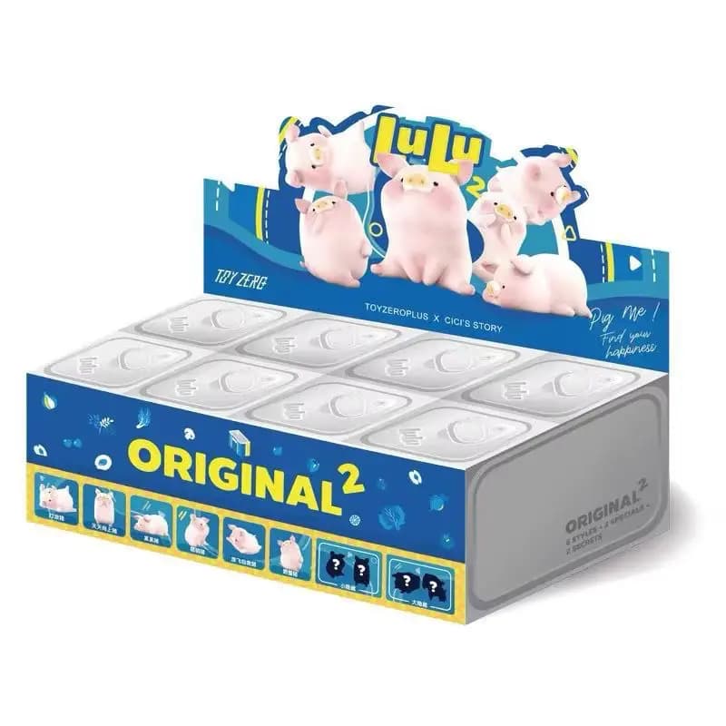 Authentique Lulu Pig classique Ii boîte aveugle figurine à collectionner mignon petit cochon chambre décoration jouet à la mode cadeau d'anniversaire