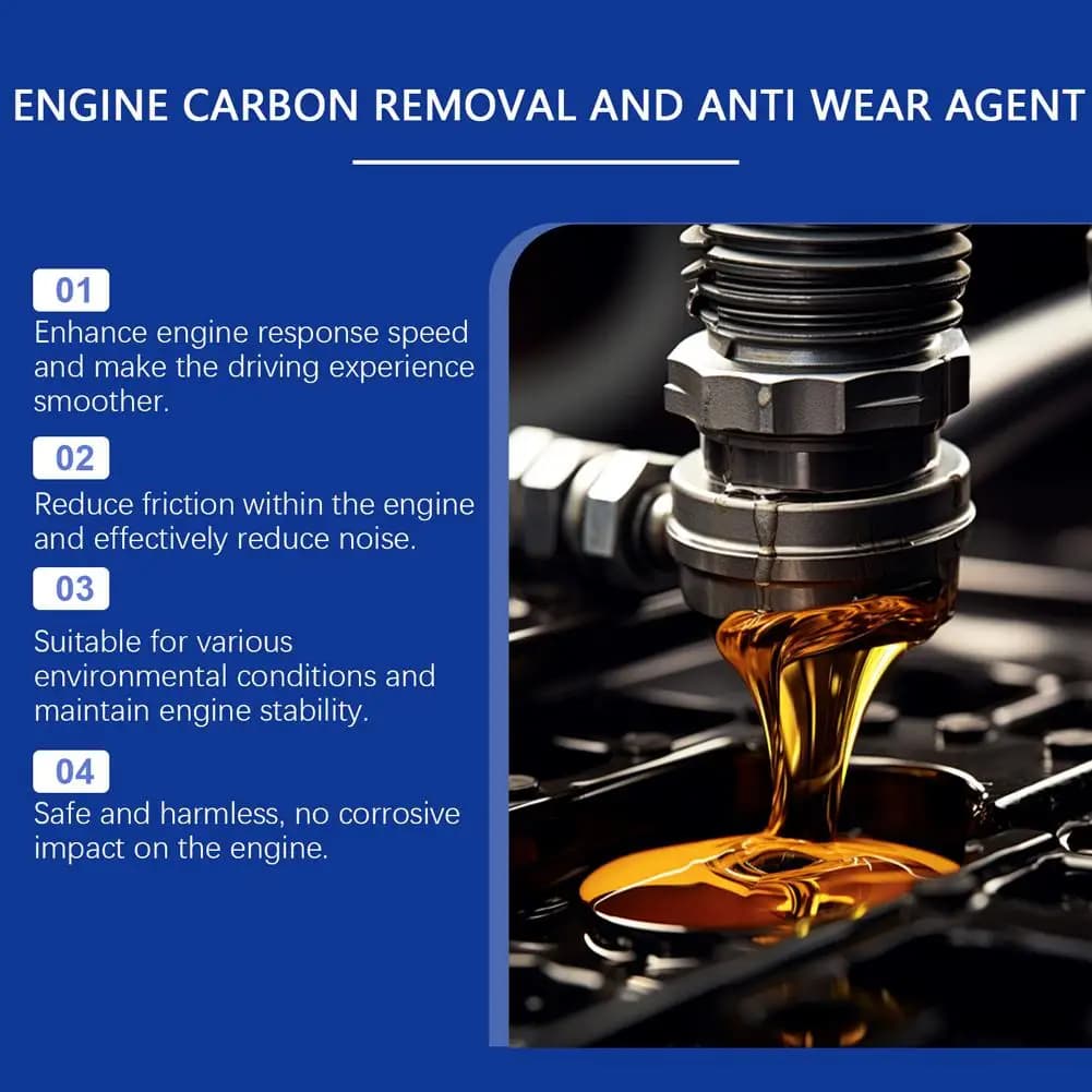 Huile de traitement Anti-usure pour moteur de voiture, Agent de protection anti-bruit pour économie de carburant du moteur, additif de réparation pour l'élimination du carbone du moteur 3 pièces