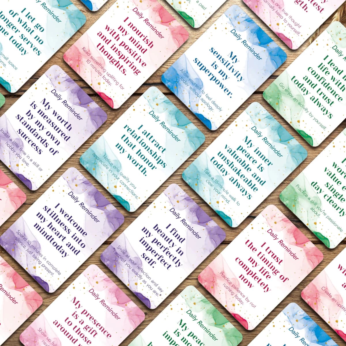 Cartes d'encouragement vierges pour l'écriture, cartes d'affirmation positive pour la croissance personnelle d'amour personnel, cadeau pour ami, famille, 60 pièces