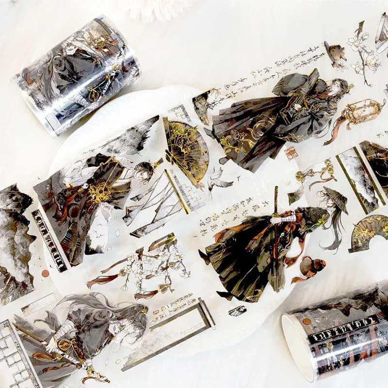 Ruban de masquage esthétique Kawaii Washi pour scrapbooking