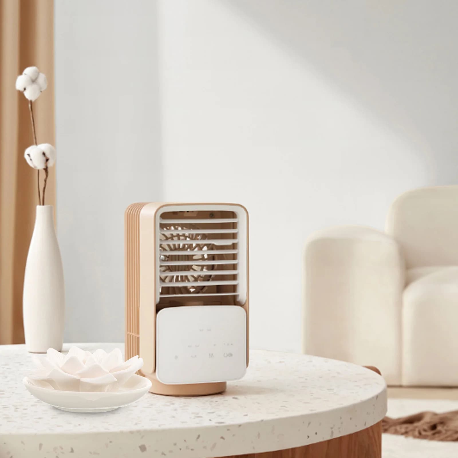 Mini Diffuseur d'Huile Essentielle en Pierre, Diffuseur de Fleurs Passif, Aromathérapie, Diffuseur de Bureau