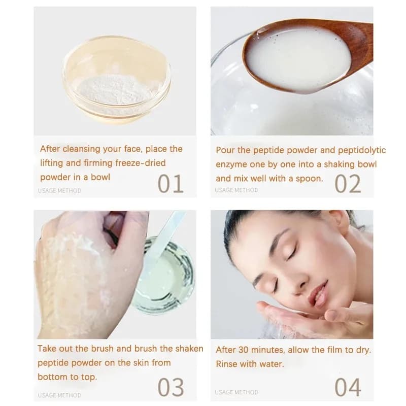 Masque facial au collagène à l'acide hyaluronique