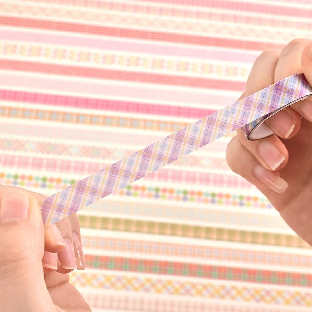 60 rouleaux de rubans Washi Vintage, ensemble de rubans de masquage décoratifs à rayures colorées pour bricolage, artisanat, journal, Scrapbooking