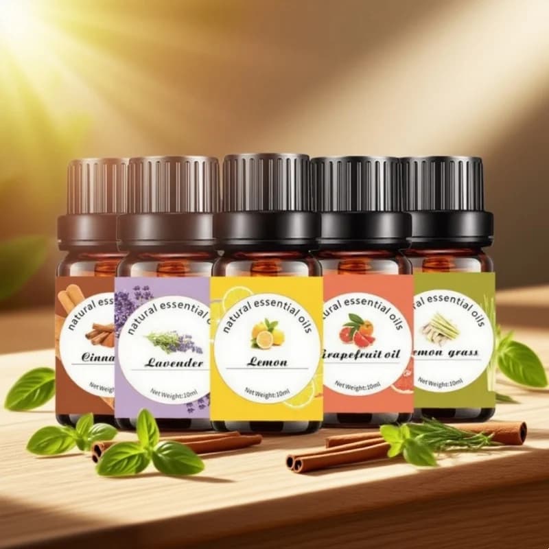 Huiles essentielles de qualité par pur arôme 10ml (eucalyptus, lavande, encens, sauge, bois de santal) pour humidificateur diffuseur de savon bricolage