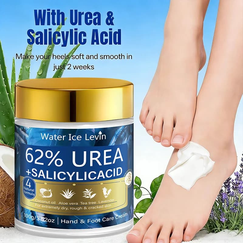 Crème pour les mains et les pieds à l'urée et à l'acide salicylique - Formule naturelle, hydratante pour les peaux extrêmement sèches et rugueuses
