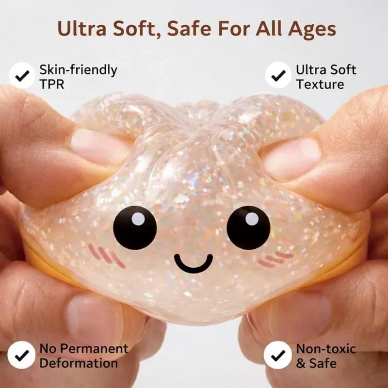 Jouet Squishy en forme de Boulette Vapeur Arc-en-ciel