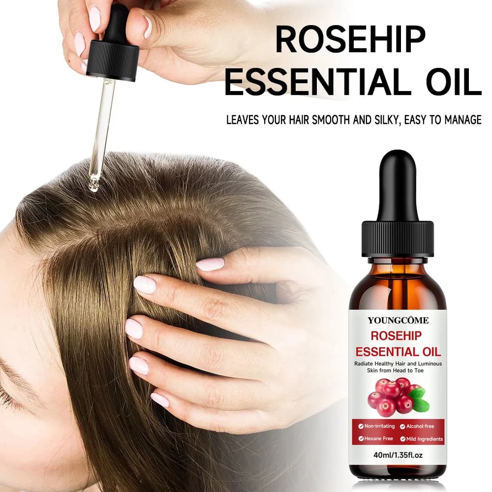 Huile essentielle de rose musquée Pure, estompe les ridules, Lifting, raffermissant, réparation, hydratant, blanchissant, nourrissant, huile de soin pour cheveux et visage