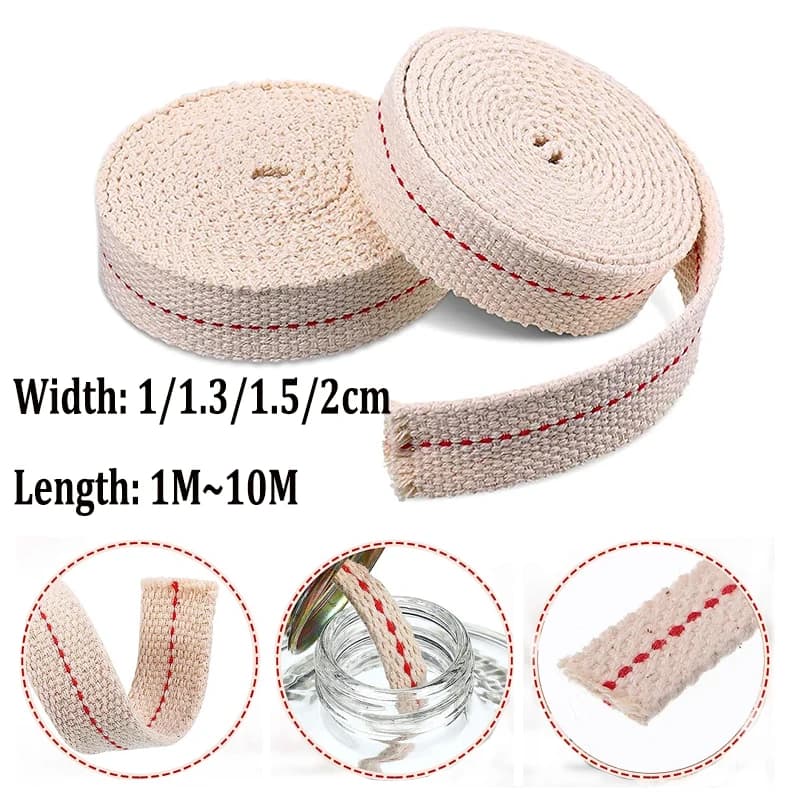 Mèche de lampe en coton tressé de 10M~1M