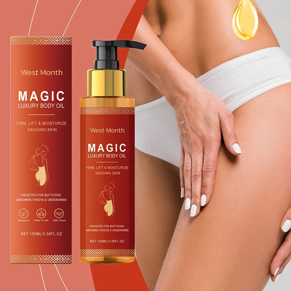 Huile raffermissante magique pour le corps, hydratante en profondeur, nourrissante pour peaux sèches, huile de massage après douche pour femmes, soin des bras et des jambes