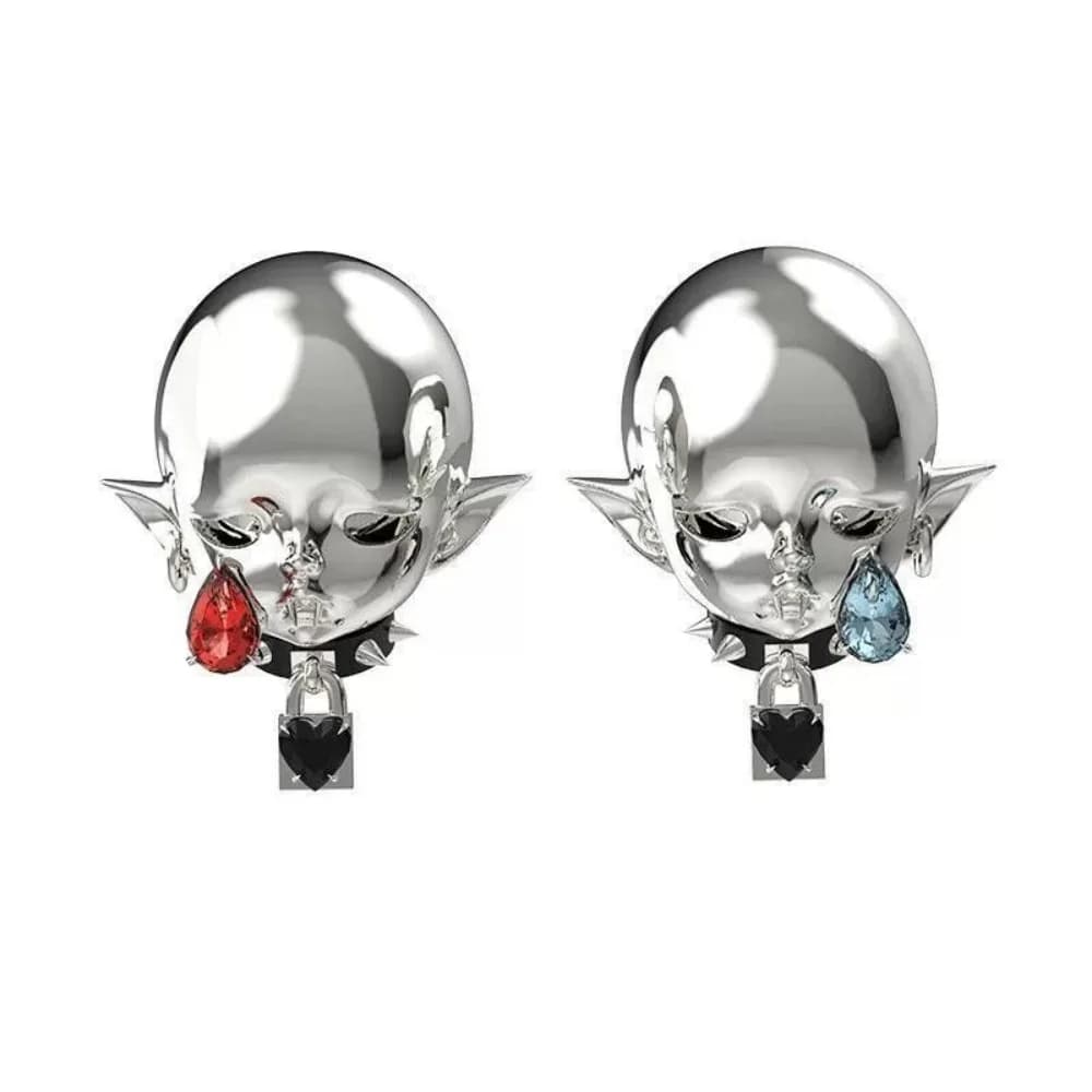 Boucles d'oreilles pendentif en forme de cœur, larmes du diable rebelle, neutre, Unique, tendance, bijoux cadeau
