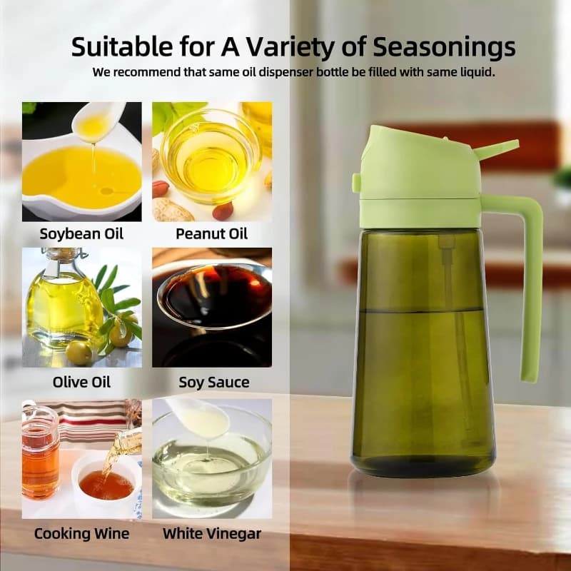 Bouteille d'huile en spray pour la cuisine domestique, huile d'olive en spray pour barbecue, contrôle de la graisse, qualité alimentaire, gadget de cuisine