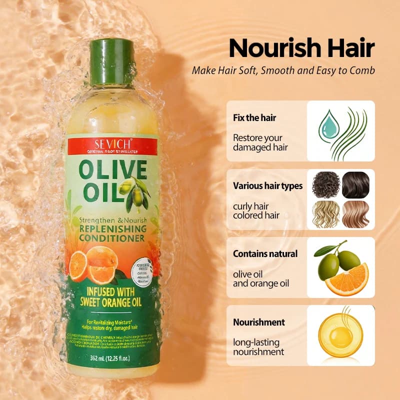 Crème coiffante à l'huile d'olive 362 ml, crème coiffante pour boucles, boucles longue durée sans frisottis, après-shampoing hydratant et élastifiant