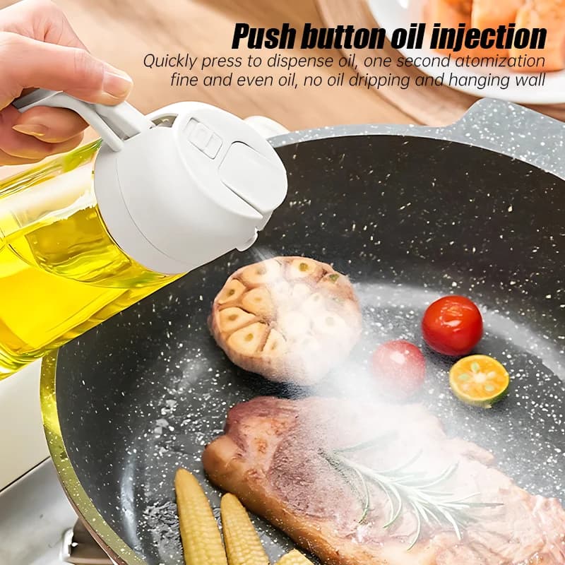 Bouteille de pulvérisation d'huile d'olive 2 en 1, pulvérisateur d'huile en plastique de 500ml, conteneurs d'huile de cuisine, distributeur d'huile d'olive pour Camping barbecue cuisson