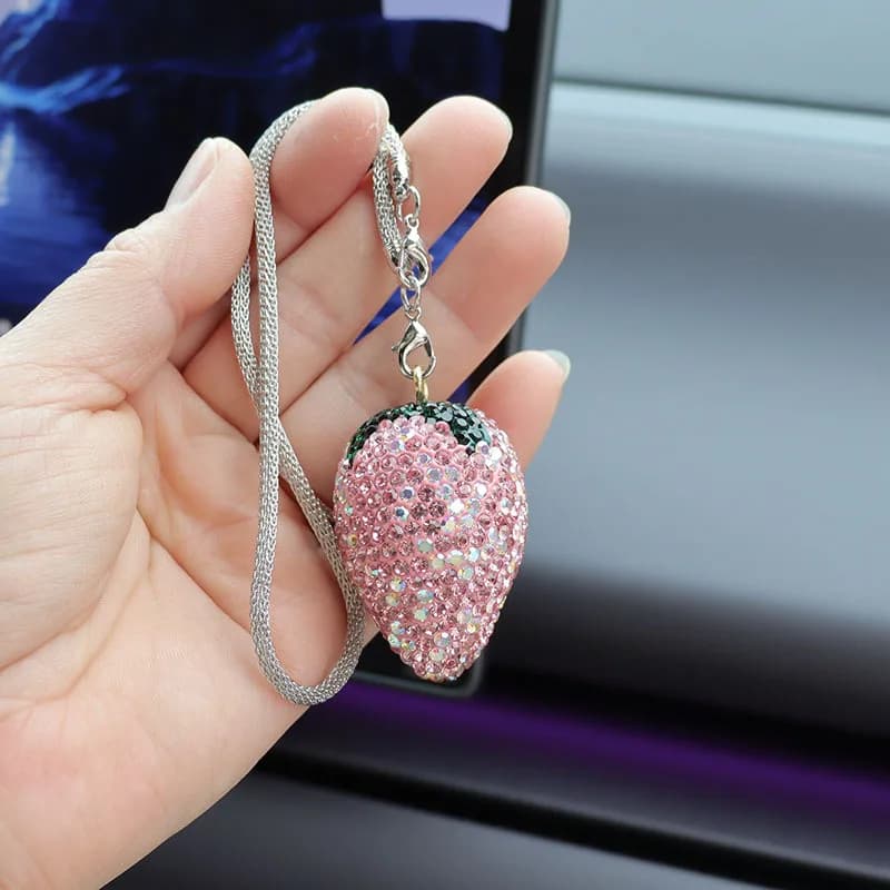 Breloque suspendue en strass pour intérieur de voiture