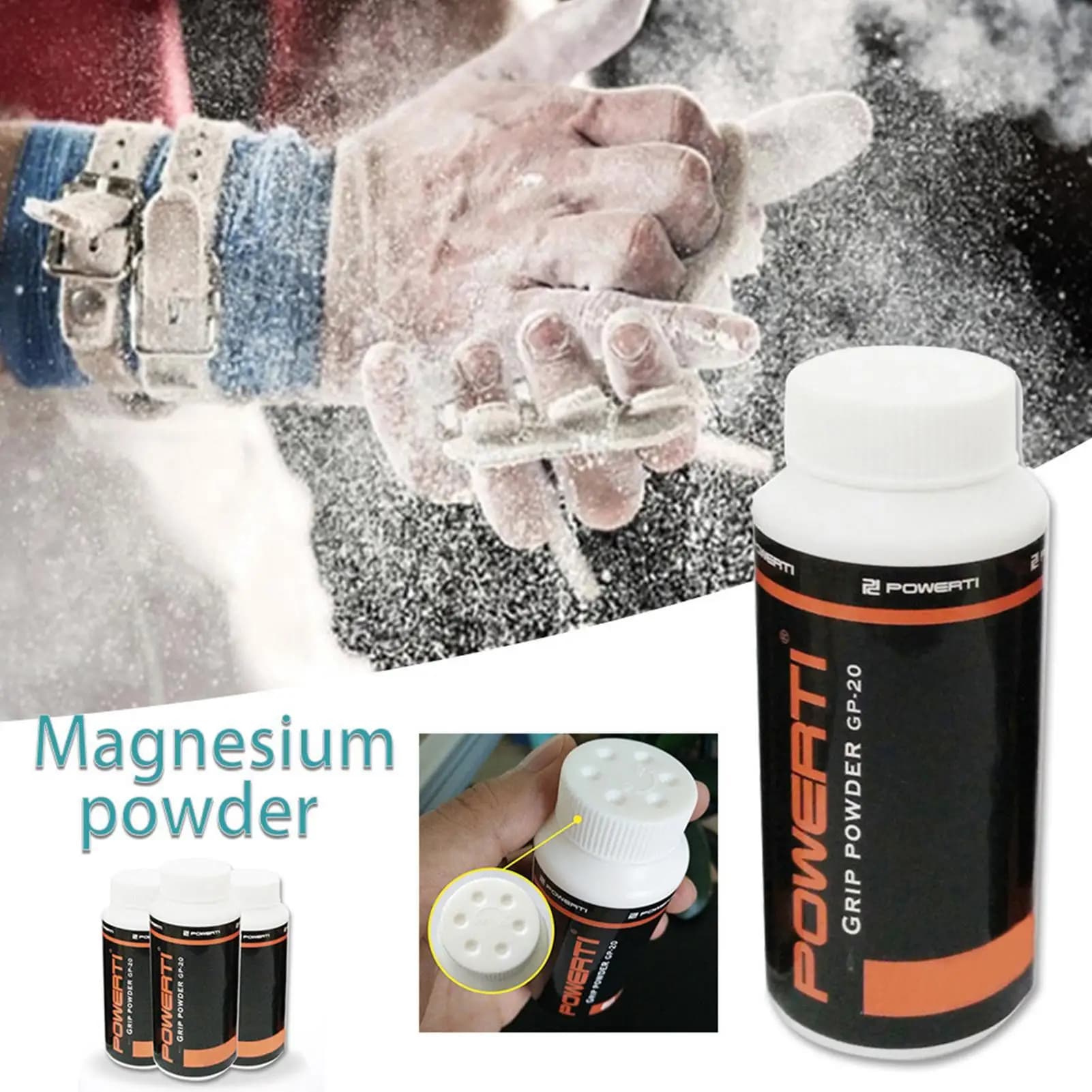Poudre de magnésium antidérapante pour fitness, barre horizontale, musculation, exercices de gym, craie de magnésium antidérapante
