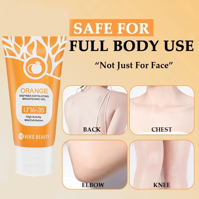 Gel exfoliant orange 50g, exfoliant, mort, élimination, nettoyage en profondeur, longue durée, hydratation, nettoie les pores, sûr pour tout le corps