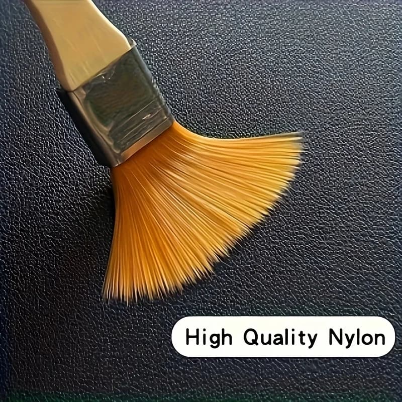 Pinceau à peinture en poils de Nylon avec manche en bois, pour peinture à l'huile, dépoussiérage et nettoyage, ensemble d'outils à main non rechargeables sans batterie, 10 pièces